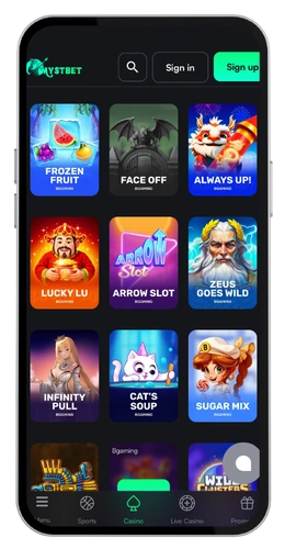 MystBet mobil casino